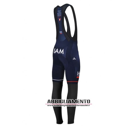 Abbigliamento IAM 2016 Manica Lunga E Calza Abbigliamento Con Bretelle Bianco E Blu - Clicca l'immagine per chiudere