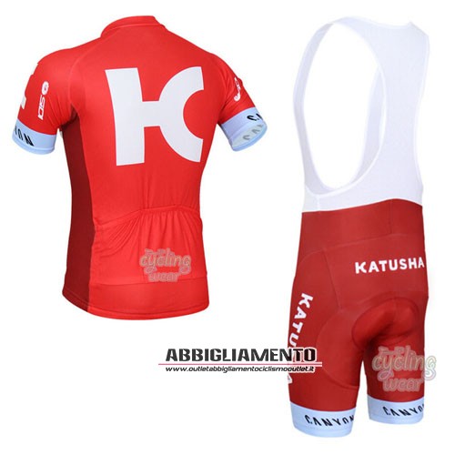 Abbigliamento Katusha 2016 Manica Corta E Pantaloncino Con Bretelle Bianco E Rosso - Clicca l'immagine per chiudere