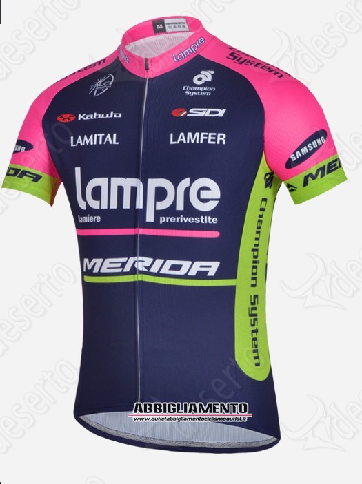 Abbigliamento Lampre 2014 Manica Corta E Pantaloncino Con Bretelle Blu E Rosso - Clicca l'immagine per chiudere