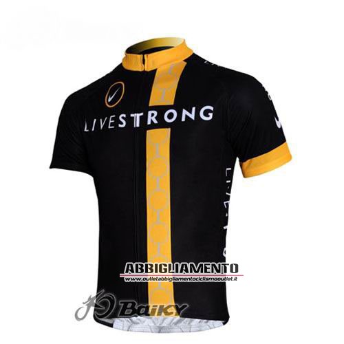 Abbigliamento LiveStrong 2011 Manica Corta E Pantaloncino Con Bretelle Nero E Giallo - Clicca l'immagine per chiudere