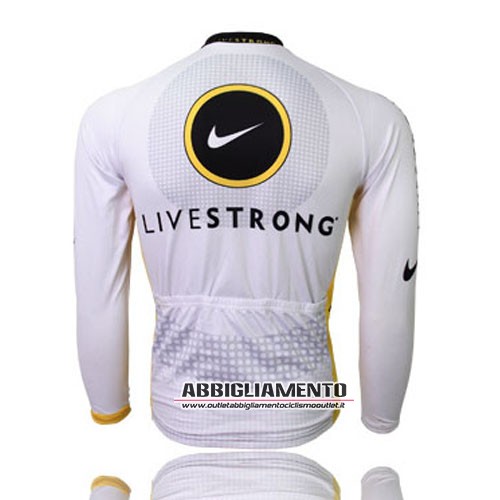 Abbigliamento LiveStrong 2011 Manica Lunga E Calza Abbigliamento Con Bretelle Grigio E Bianco - Clicca l'immagine per chiudere