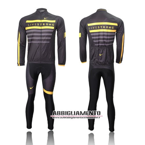 Abbigliamento LiveStrong 2013 Manica Lunga E Calza Abbigliamento Con Bretelle Nero E Giallo - Clicca l'immagine per chiudere