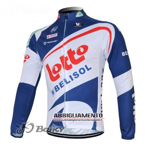 Abbigliamento Lotto Soudal 2014 Manica Lunga E Calza Abbigliamento Con Bretelle Bianco E Blu - Clicca l'immagine per chiudere