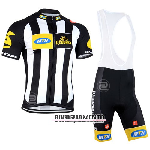 Abbigliamento MTN 2015 Manica Corta E Pantaloncino Con Bretelle Nero E Bianco - Clicca l'immagine per chiudere