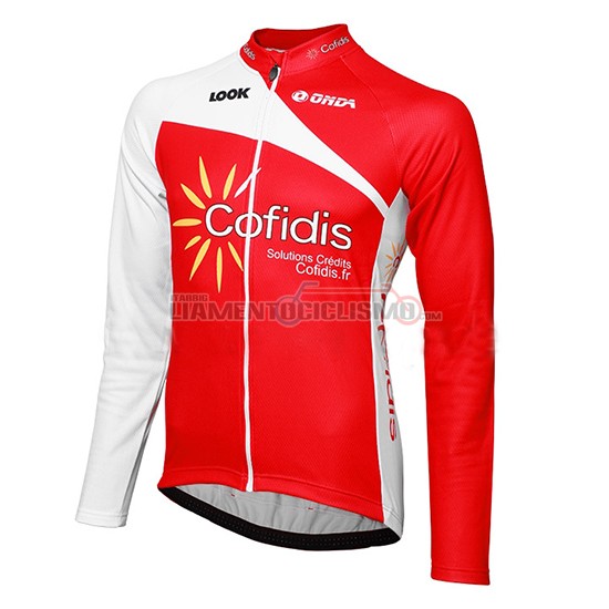 Abbigliamento Ciclismo Cofidis Manica Lunga 2013 rosso - Clicca l'immagine per chiudere
