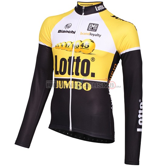 Abbigliamento Ciclismo Lotto NL Jumbo Manica Lunga 2015 giallo e nero - Clicca l'immagine per chiudere