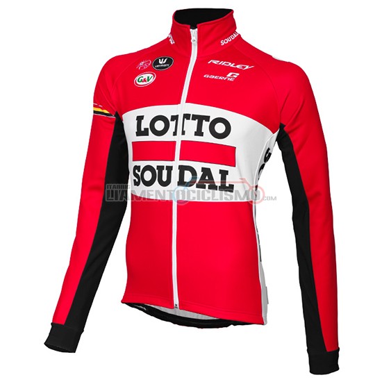 Abbigliamento Ciclismo Lotto Soudal Manica Lunga 2015 rosso e nero - Clicca l'immagine per chiudere