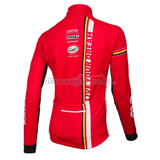 Abbigliamento Ciclismo Lotto Soudal Manica Lunga 2015 rosso e nero - Clicca l'immagine per chiudere