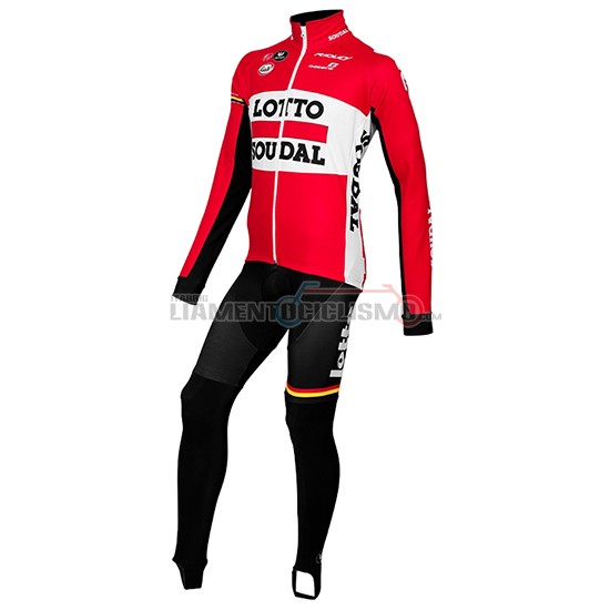 Abbigliamento Ciclismo Lotto Soudal Manica Lunga 2015 rosso e nero - Clicca l'immagine per chiudere