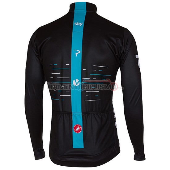 Abbigliamento Ciclismo Sky Manica Lunga 2017 nero e blu - Clicca l'immagine per chiudere