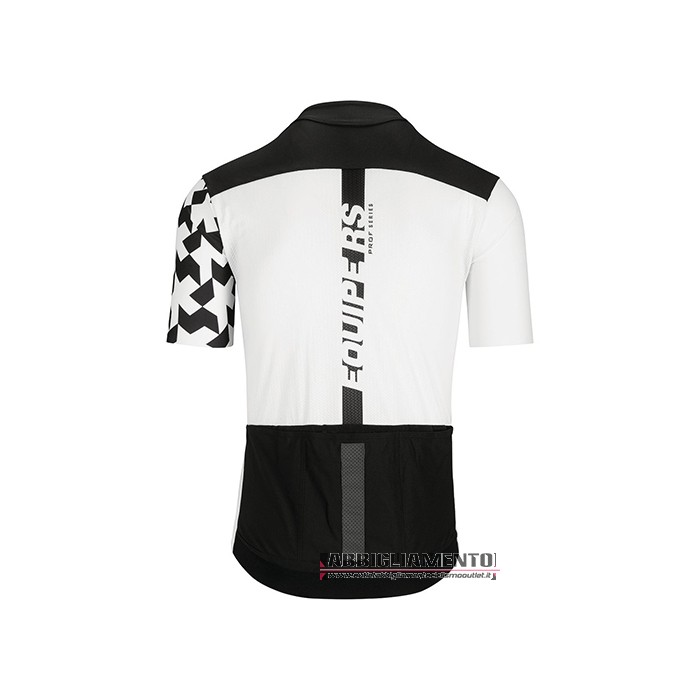Abbigliamento Assos Manica Corta e Pantaloncino Con Bretelle 2021 Bianco Nero - Clicca l'immagine per chiudere
