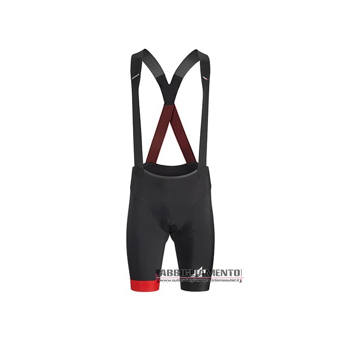 Abbigliamento Assos Manica Corta e Pantaloncino Con Bretelle 2021 Nero Bianco Rosso - Clicca l'immagine per chiudere