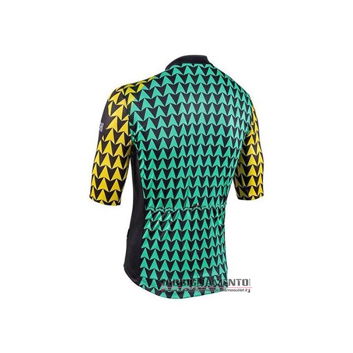 Abbigliamento Bianchi 2020 Manica Corta e Pantaloncino Con Bretelle Nero Blu Giallo - Clicca l'immagine per chiudere