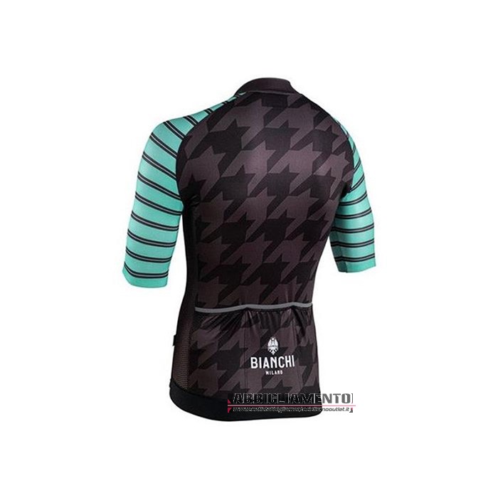 Abbigliamento Bianchi 2020 Manica Corta e Pantaloncino Con Bretelle Nero Verde Bianco - Clicca l'immagine per chiudere