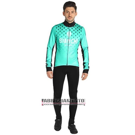 Abbigliamento Bianchi Milano FT 2019 Manica Lunga e Calzamaglia Con Bretelle Blu Nero - Clicca l'immagine per chiudere