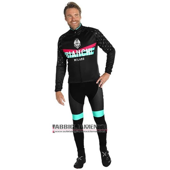 Abbigliamento Bianchi Milano PB 2019 Manica Lunga e Calzamaglia Con Bretelle Nero Rosso - Clicca l'immagine per chiudere