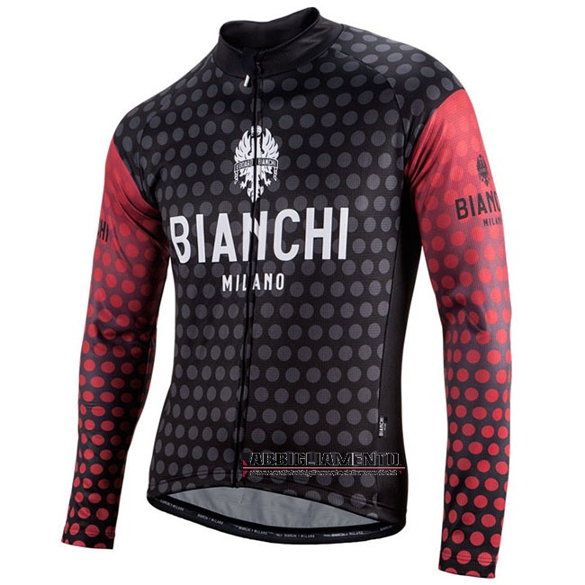 Abbigliamento Bianchi Milano Petroso Manica Lunga Nero Rosso - Clicca l'immagine per chiudere