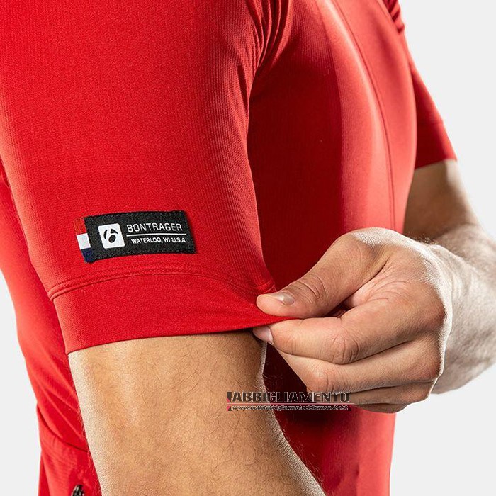 Abbigliamento Bontrage 2020 Manica Corta e Pantaloncino Con Bretelle Rosso - Clicca l'immagine per chiudere