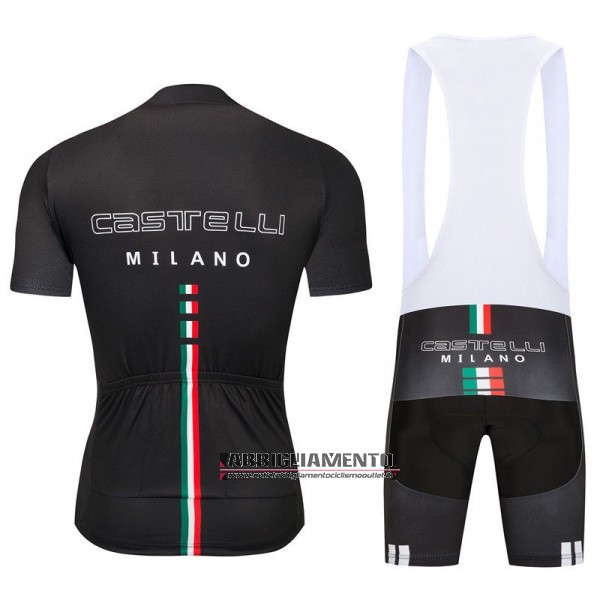 Abbigliamento Castelli 2018 Manica Corta e Pantaloncino Con Bretelle Nero - Clicca l'immagine per chiudere