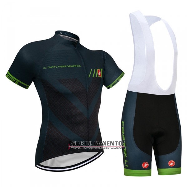 Abbigliamento Castelli 2018 Manica Corta e Pantaloncino Con Bretelle Spento Verde - Clicca l'immagine per chiudere