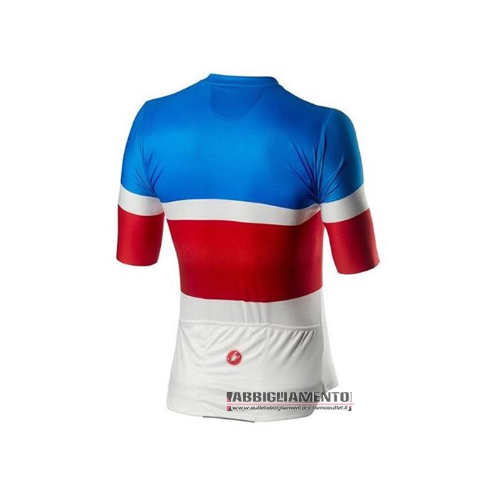 Abbigliamento Castelli 2020 Manica Corta e Pantaloncino Con Bretelle Blu Rosso Bianco - Clicca l'immagine per chiudere