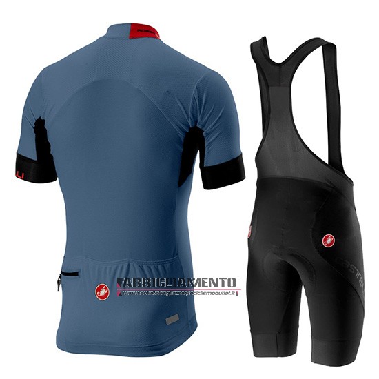 Abbigliamento Castelli Aero Race 2019 Manica Corta e Pantaloncino Con Bretelle Blu - Clicca l'immagine per chiudere