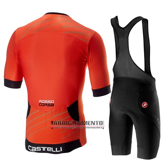 Abbigliamento Castelli Free Speed Race 2019 Manica Corta e Pantaloncino Con Bretelle Arancione - Clicca l'immagine per chiudere
