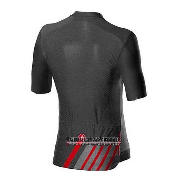 Abbigliamento Castelli 2020 Manica Corta e Pantaloncino Con Bretelle Nero Grigio Rosso - Clicca l'immagine per chiudere