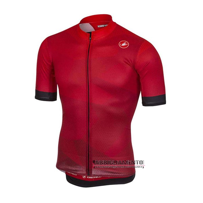 Abbigliamento Castelli 2020 Manica Corta e Pantaloncino Con Bretelle Rosso - Clicca l'immagine per chiudere