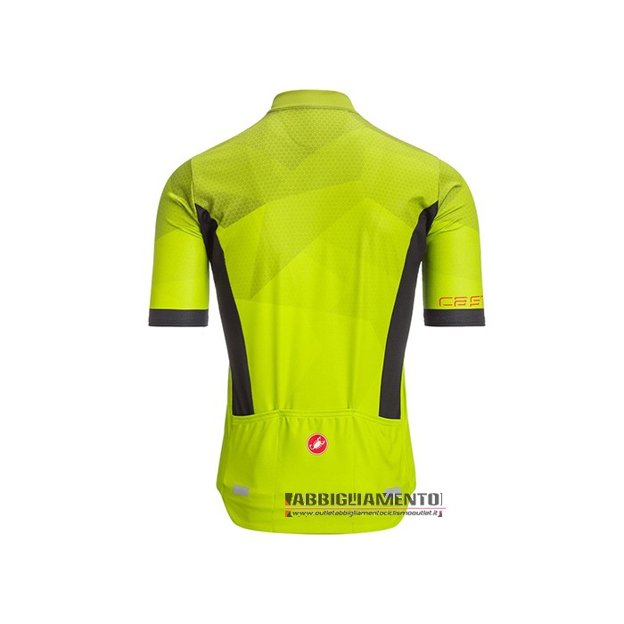 Abbigliamento Castelli Manica Corta e Pantaloncino Con Bretelle 2021 Aceso Giallo - Clicca l'immagine per chiudere