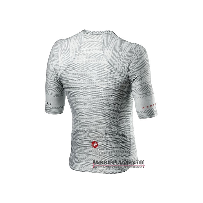 Abbigliamento Castelli 2021 Manica Corta e Pantaloncino Con Bretelle Grigio Bianco - Clicca l'immagine per chiudere