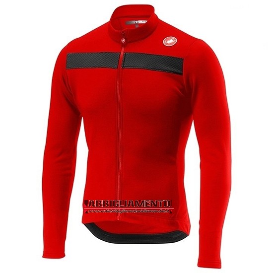 Abbigliamento Castelli Puro 3 2019 Manica Lunga e Calzamaglia Con Bretelle Rosso Nero - Clicca l'immagine per chiudere