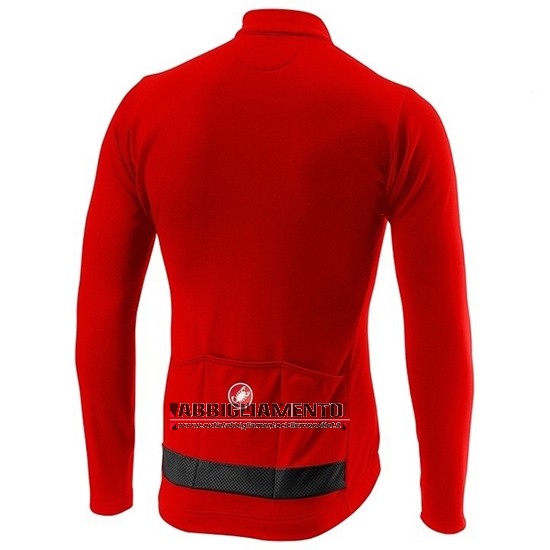 Abbigliamento Castelli Puro 3 2019 Manica Lunga e Calzamaglia Con Bretelle Rosso Nero - Clicca l'immagine per chiudere