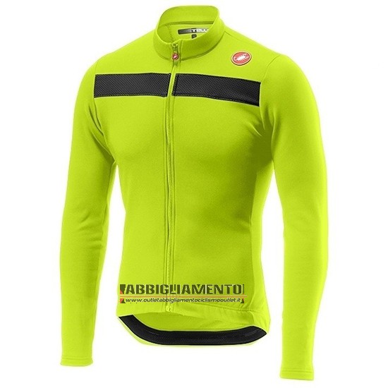 Abbigliamento Castelli Puro 3 2019 Manica Lunga e Calzamaglia Con Bretelle Verde Nero - Clicca l'immagine per chiudere