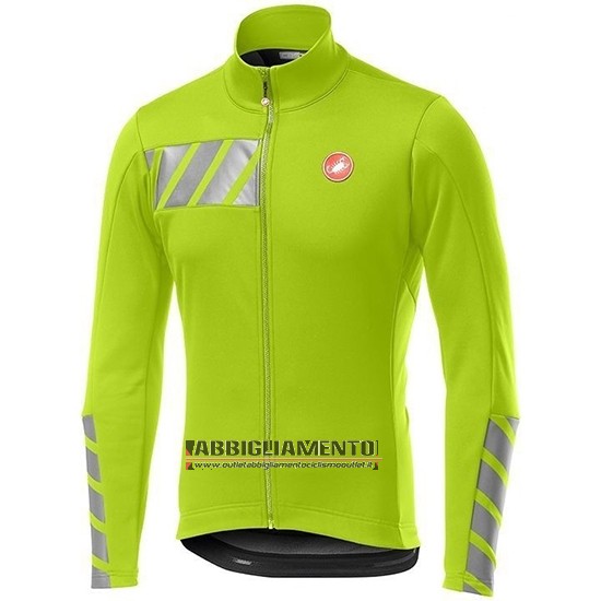 Abbigliamento Castelli Raddoppia 2 2019 Manica Lunga e Calzamaglia Con Bretelle Verde Argentato - Clicca l'immagine per chiudere