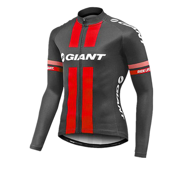 Abbigliamento Giant 2017 Manica Lunga e Pantaloncino Con Bretelle rosso e grigio - Clicca l'immagine per chiudere