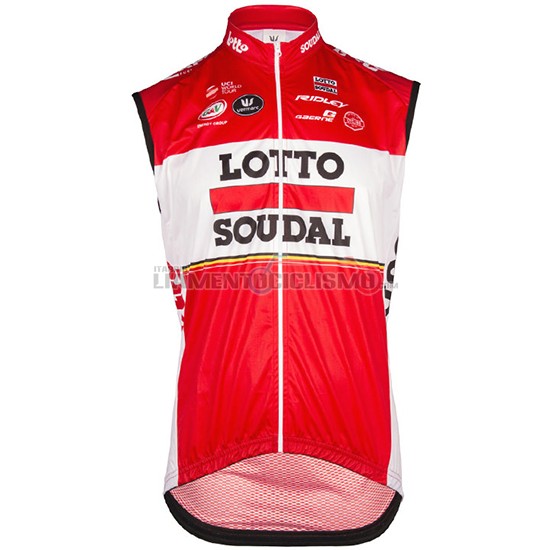 Gilet Antivento Lotto Soudal 2017 rosso e bianco - Clicca l'immagine per chiudere