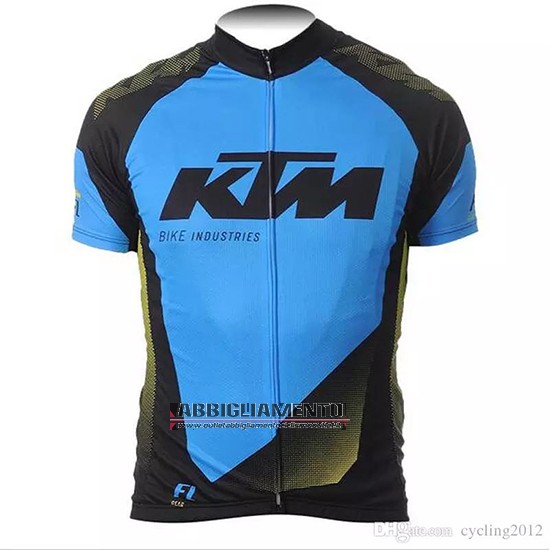 Abbigliamento KTM 2018 Manica Corta e Pantaloncino Con Bretelle Blu Nero - Clicca l'immagine per chiudere