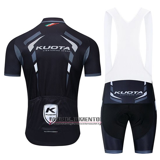 Abbigliamento Kuota 2019 Manica Corta e Pantaloncino Con Bretelle Nero Bianco - Clicca l'immagine per chiudere