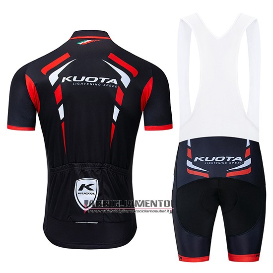 Abbigliamento Kuota 2019 Manica Corta e Pantaloncino Con Bretelle Nero Rosso - Clicca l'immagine per chiudere