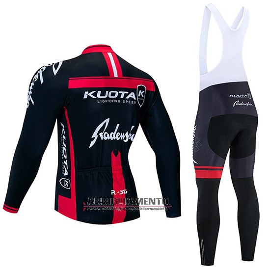 Abbigliamento Kuota 2020 Manica Lunga e Calzamaglia Con Bretelle Nero Rosso - Clicca l'immagine per chiudere