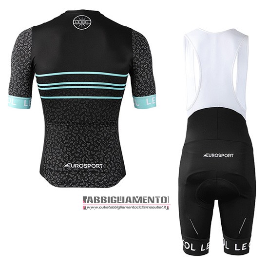 Abbigliamento Eurosport Lecol 2019 Manica Corta e Pantaloncino Con Bretelle Nero Mint - Clicca l'immagine per chiudere