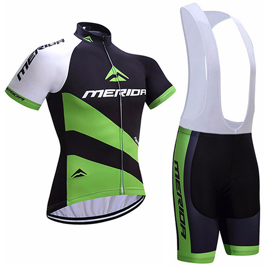 Abbigliamento Merida 2017 Manica Corta e Pantaloncino Con Bretelle nero e verde - Clicca l'immagine per chiudere