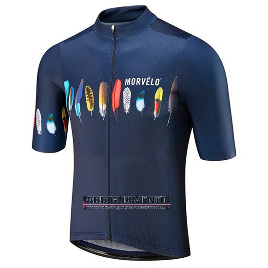 Abbigliamento Morvelo 2019 Manica Corta e Pantaloncino Con Bretelle Spento Blu - Clicca l'immagine per chiudere