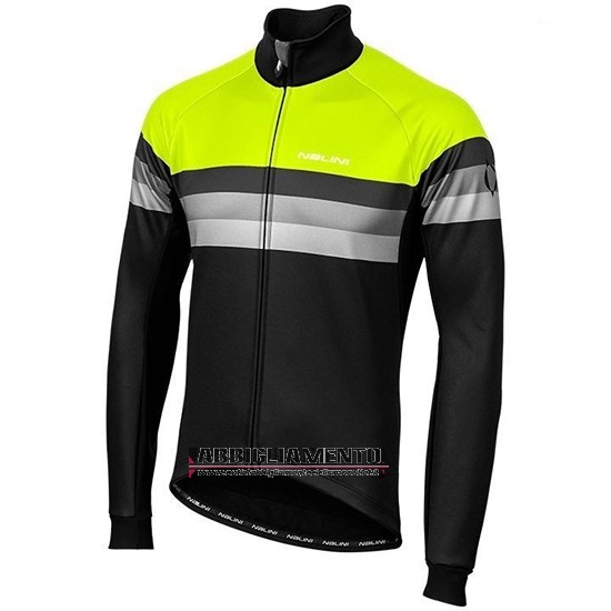 Abbigliamento Nalini Warm 2.0 2019 Manica Lunga e Calzamaglia Con Bretelle Nero Verde - Clicca l'immagine per chiudere