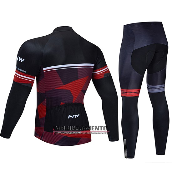 Abbigliamento Northwave 2019 Manica Lunga e Calzamaglia Con Bretelle Nero Rosso Bianco - Clicca l'immagine per chiudere