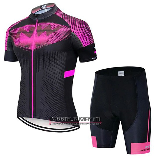 Abbigliamento Northwave 2020 Manica Corta e Pantaloncino Con Bretelle Fuxia Nero - Clicca l'immagine per chiudere