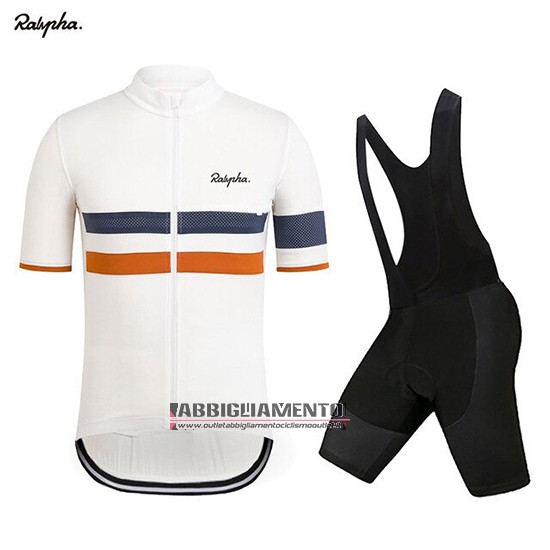 Abbigliamento Rapha 2019 Manica Corta e Pantaloncino Con Bretelle Bianco Arancione - Clicca l'immagine per chiudere