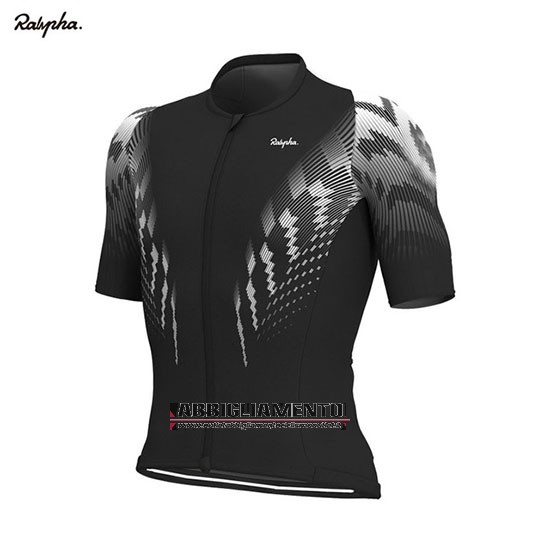 Abbigliamento Rapha 2019 Manica Corta e Pantaloncino Con Bretelle Nero Bianco - Clicca l'immagine per chiudere