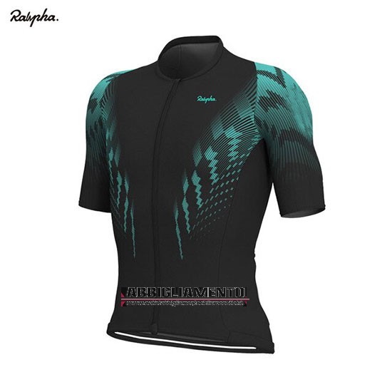 Abbigliamento Rapha 2019 Manica Corta e Pantaloncino Con Bretelle Nero Verde - Clicca l'immagine per chiudere